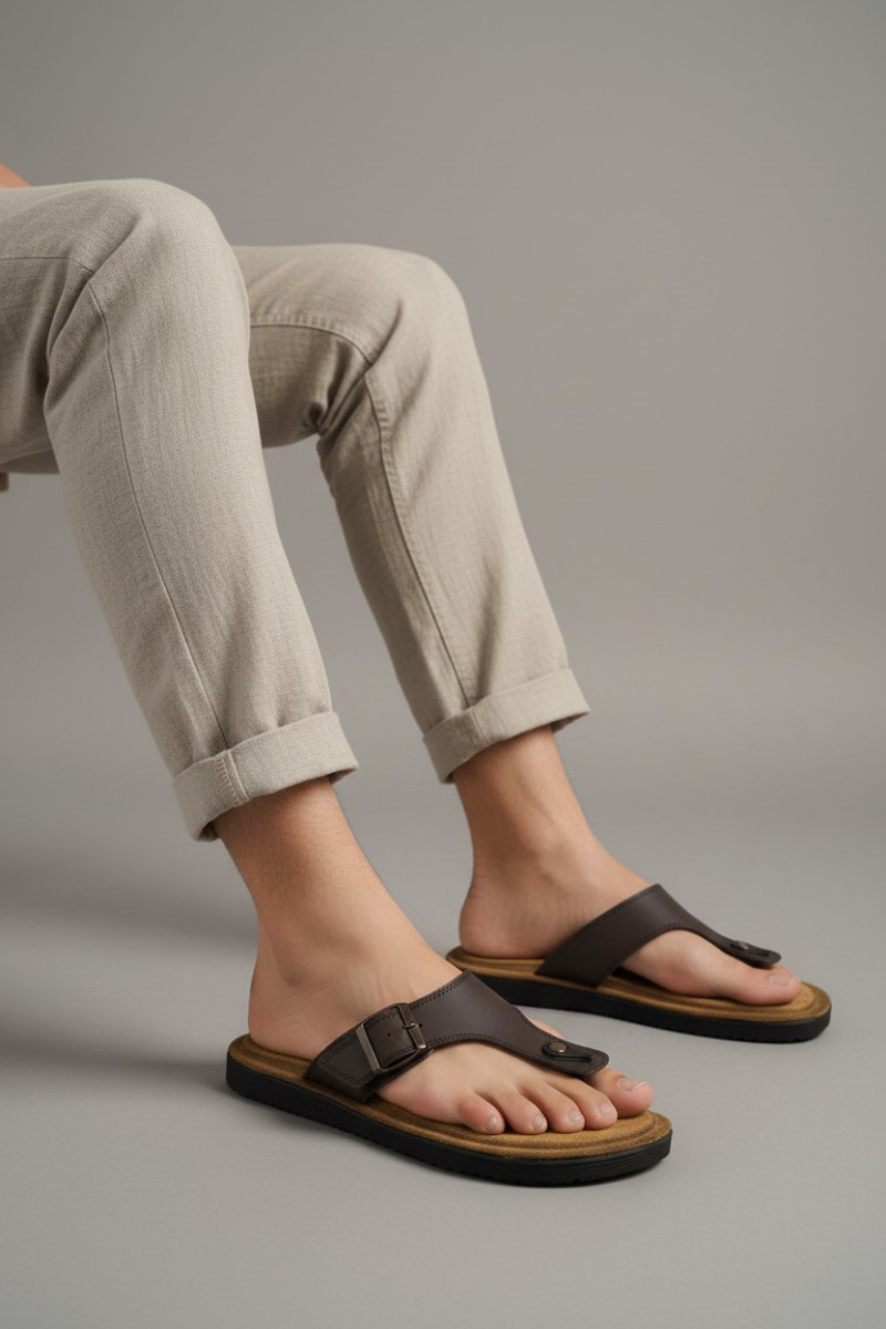 Mules Entre-doigts Homme avec Boucle Ajustable | Confort Été