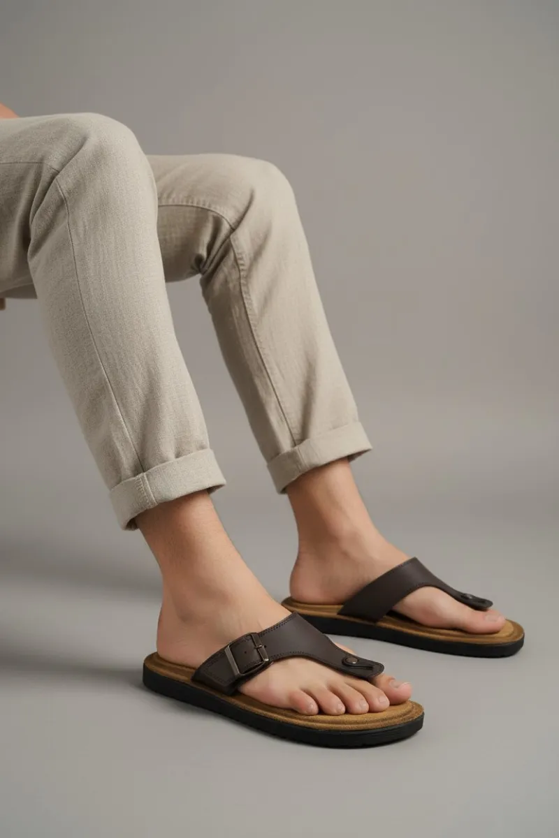 Mules Entre-doigts Homme avec Boucle Ajustable | Confort Été