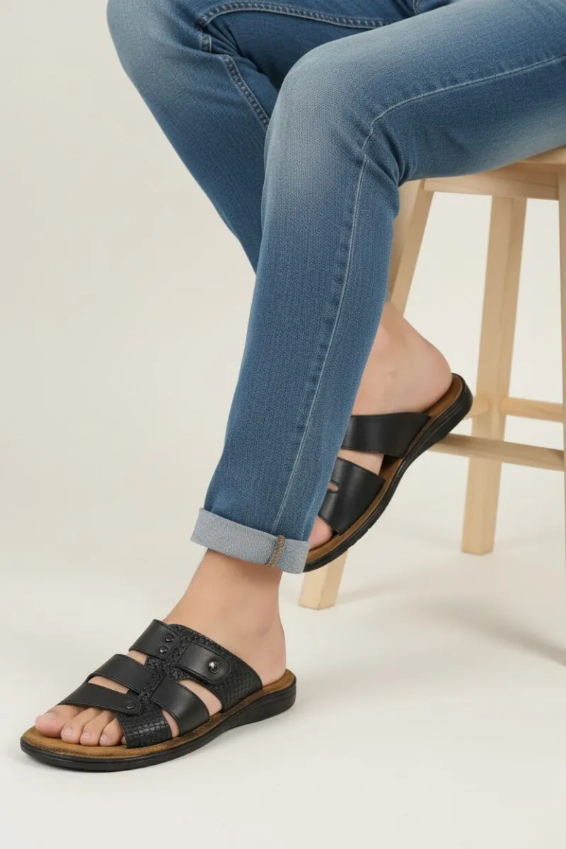 Mules Homme Élégantes à Mix de Textures | Nouvelle Collection