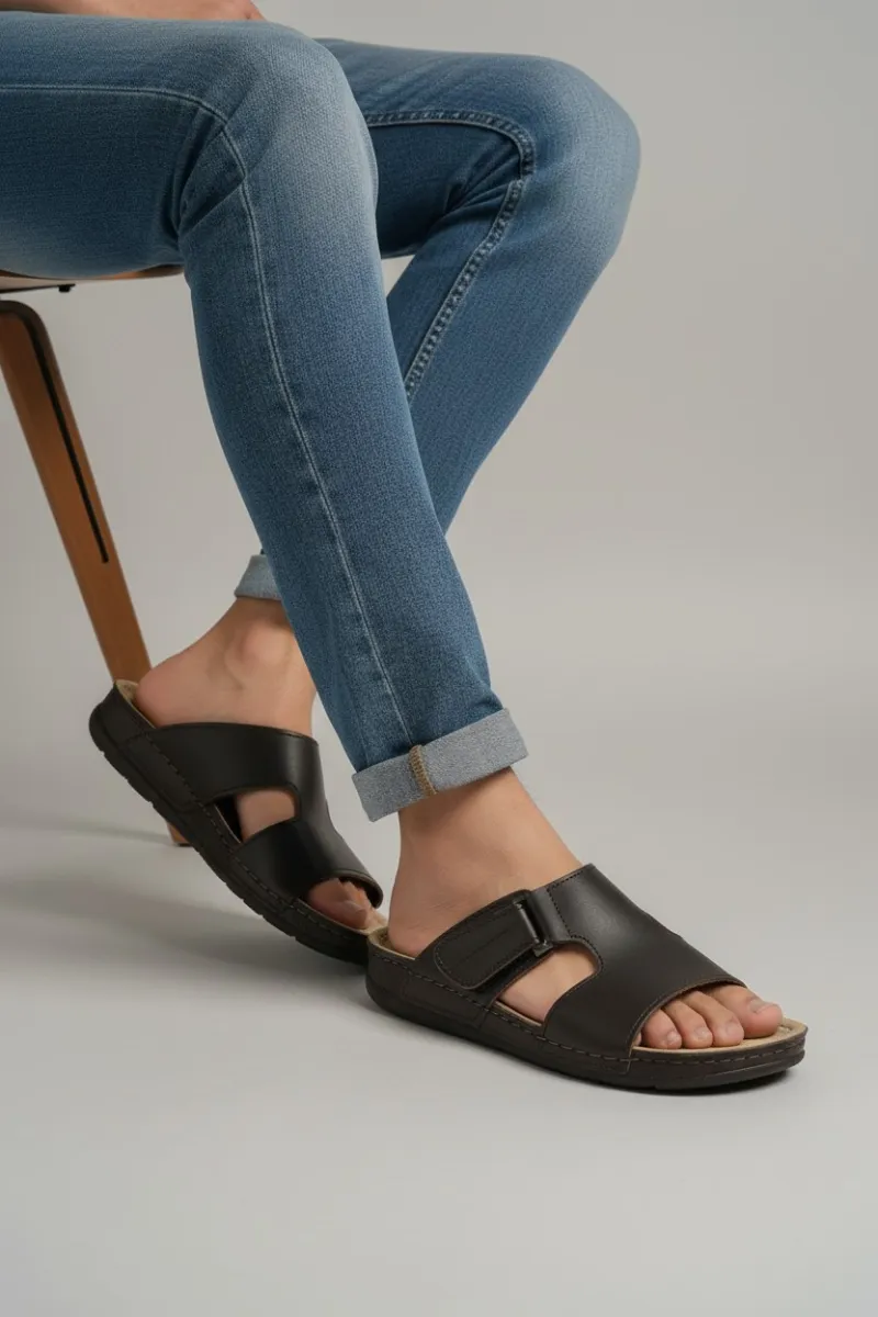 Mule Homme avec Scratch Latéral Confortable en Tunisie