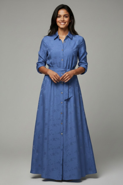 Robe Femme Fleurie Col Chemise avec Boutons en Tunisie