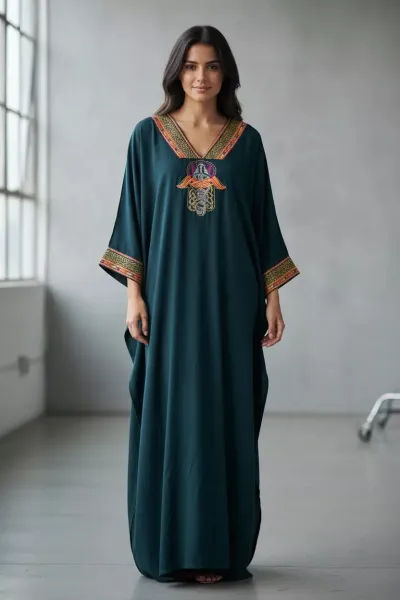Jebba Femme Motifs Arabe et Khomsa | Vente en Tunisie