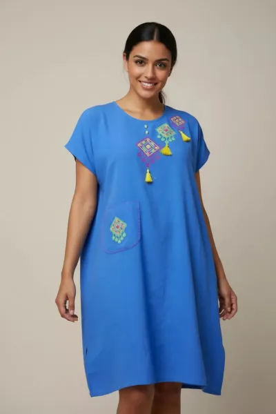 Jebba Femme Courte & Moderne | Broderies et Pompons | Tunisie