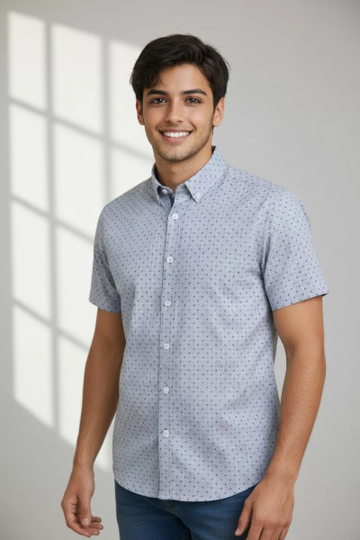 Chemise Homme Manches Courtes à Motifs | Style & Confort Tunisie