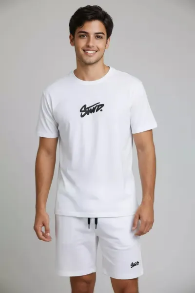 Ensemble Homme T-shirt + Short STAND en Tunisie | Look Décontracté