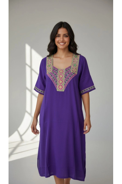 Jebba Dame Mi-Longue motif Fleurs | Mode Femme Tunisie