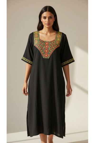 Jebba Dame Mi-Longue motif Fleurs | Mode Femme Tunisie