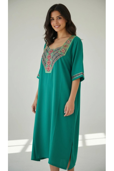 Jebba Dame Mi-Longue motif Fleurs | Mode Femme Tunisie
