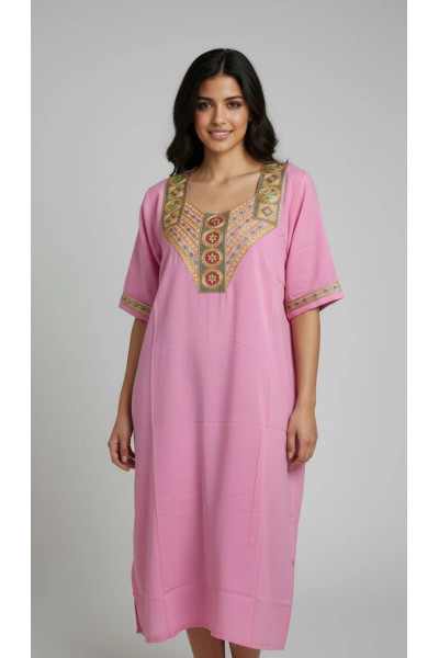 Jebba Dame Mi-Longue motif Fleurs | Mode Femme Tunisie