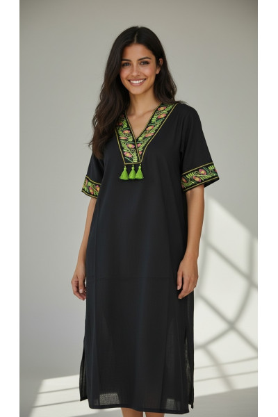 Jebba Femme Mi-Longue Brodée | Mode Traditionnelle Chic Tunisie