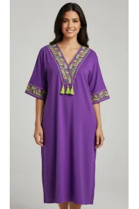 Jebba Femme Mi-Longue Brodée | Mode Traditionnelle Chic Tunisie