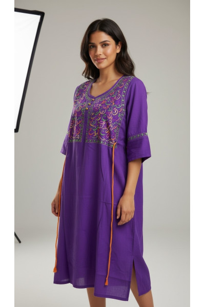 Jebba Dame Mi-Longue à Fleurs | Mode Femme Tunisie