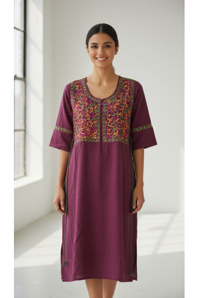 Jebba Dame Mi-Longue à Fleurs | Mode Femme Tunisie