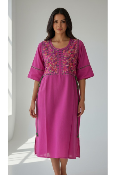 Jebba Dame Mi-Longue à Fleurs | Mode Femme Tunisie