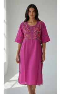 Jebba Dame Mi-Longue à Fleurs | Mode Femme Tunisie