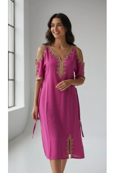 Jebba Femme Mi-Longue Moderne | Artisanat Tunisien Chic