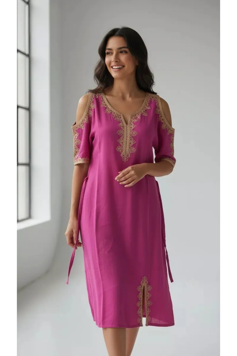 Jebba Femme Mi-Longue Moderne | Artisanat Tunisien Chic