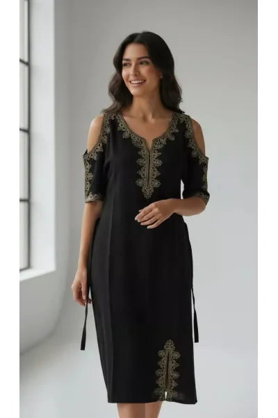 Jebba Femme Mi-Longue Moderne | Artisanat Tunisien Chic