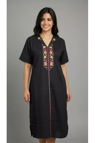 Jebba Femme Mi-Longue Brodée | Charme Traditionnel Tunisien