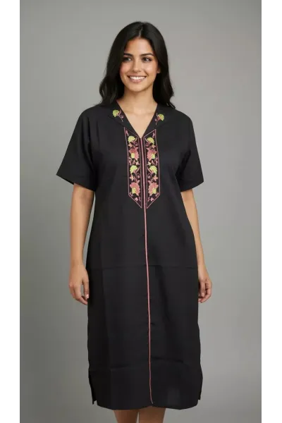 Jebba Femme Mi-Longue Brodée | Charme Traditionnel Tunisien