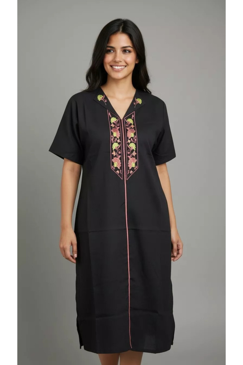 Jebba Femme Mi-Longue Brodée | Charme Traditionnel Tunisien