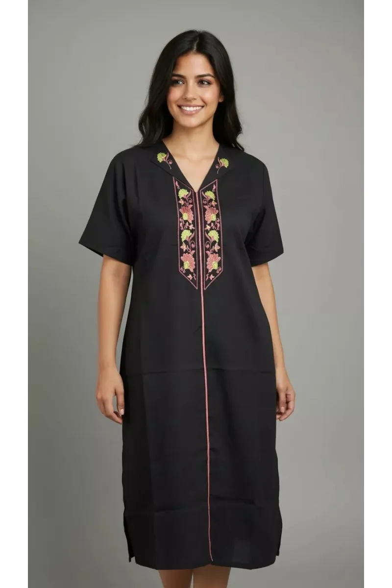 Jebba Femme Mi-Longue Brodée | Charme Traditionnel Tunisien
