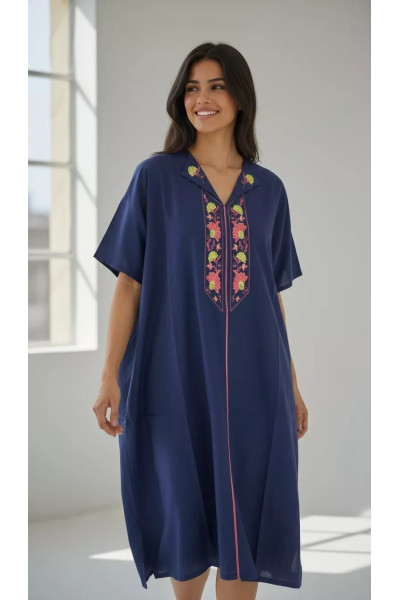 Jebba Femme Mi-Longue Brodée | Charme Traditionnel Tunisien