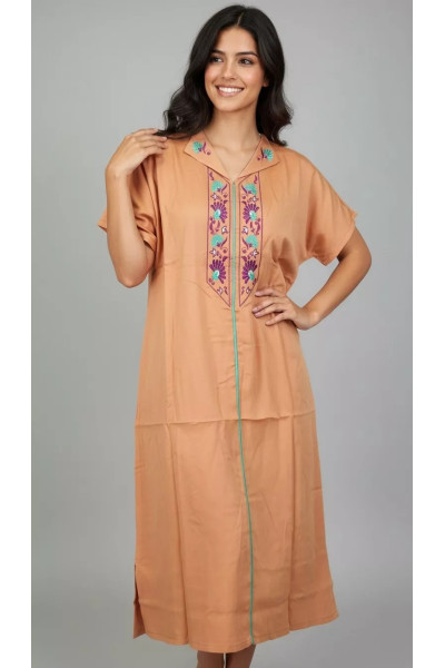 Jebba Femme Mi-Longue Brodée | Charme Traditionnel Tunisien