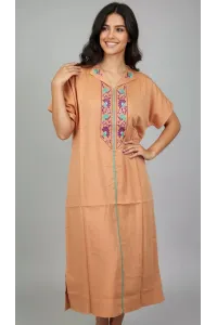 Jebba Femme Mi-Longue Brodée | Charme Traditionnel Tunisien