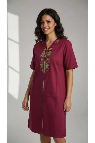 Jebba Femme Mi-Longue Brodée | Charme Traditionnel Tunisien