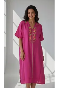 Jebba Femme Mi-Longue Brodée | Charme Traditionnel Tunisien