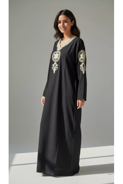 Jebba Longue pour Femme avec Broderies Royales | Mode Tunisie
