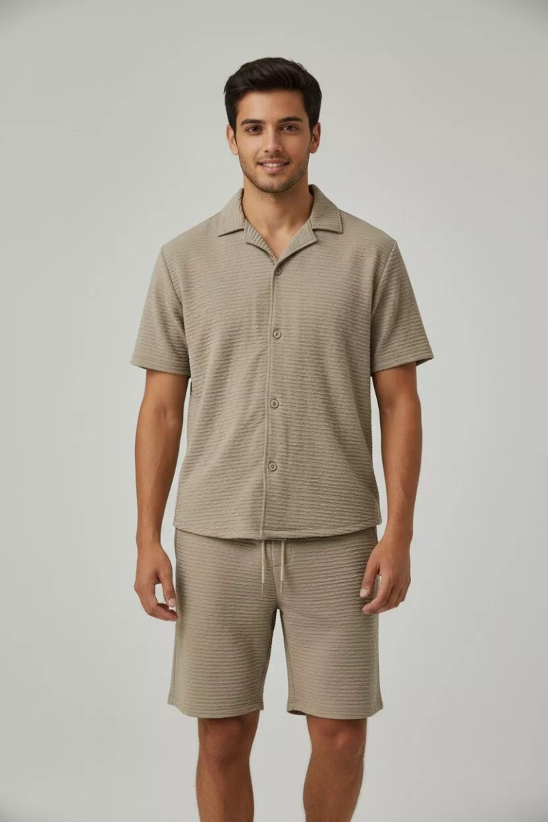 Ensemble Homme Chemise Manches Courtes et Short | Mode Homme Tunisie