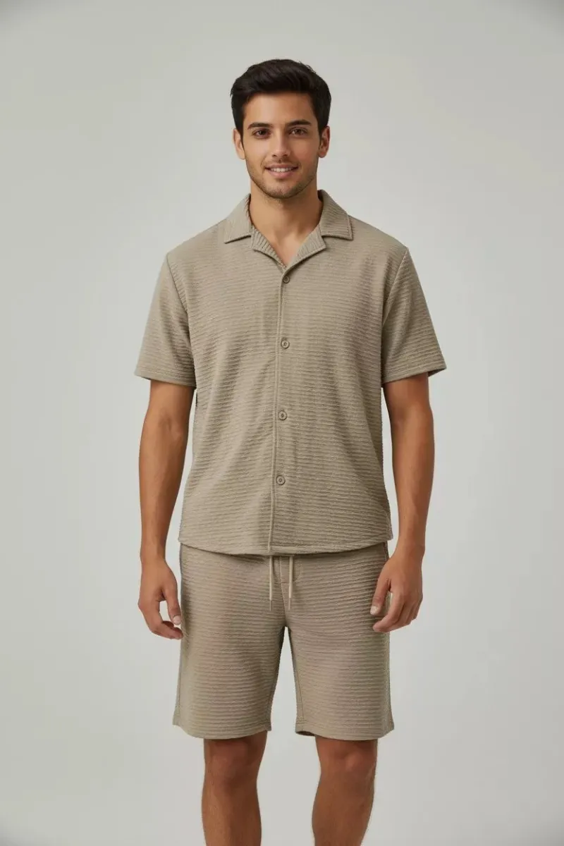 Ensemble Homme Chemise Manches Courtes et Short | Mode Homme Tunisie