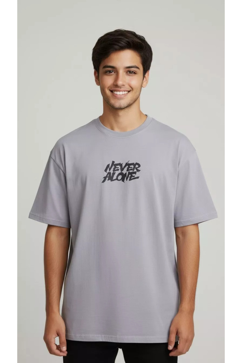 T-Shirt Homme Never Alone | T-Shirt Motivant Homme Tunisie