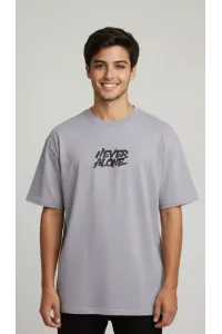 T-Shirt Homme Never Alone | T-Shirt Motivant Homme Tunisie