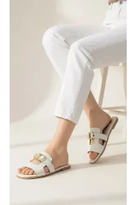Mules Plates Haut de Gamme avec Boucle Monogramme | Tunisie