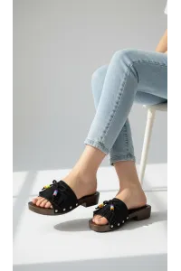 Mules Façon Sabots avec Franges et Perles pour Femme | Tunisie