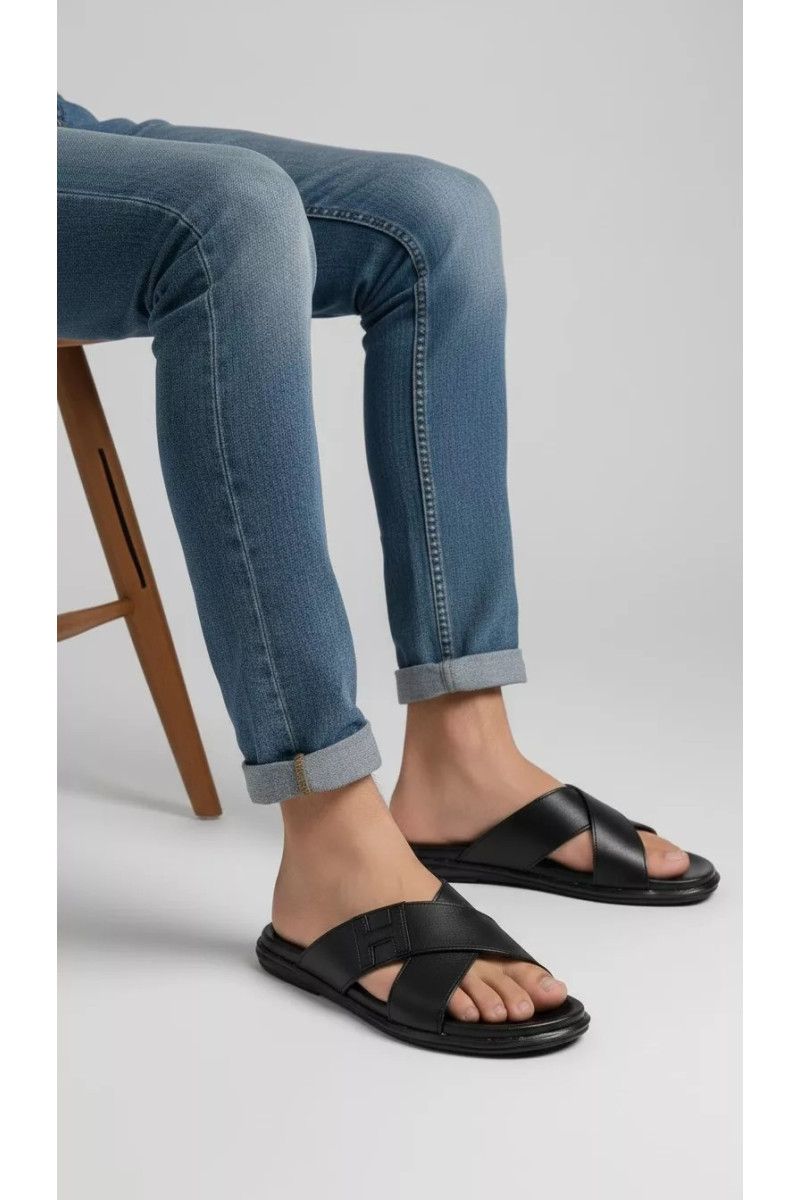 Mules pour Homme à Lanières Croisées et Semelle Confort | Tunisie