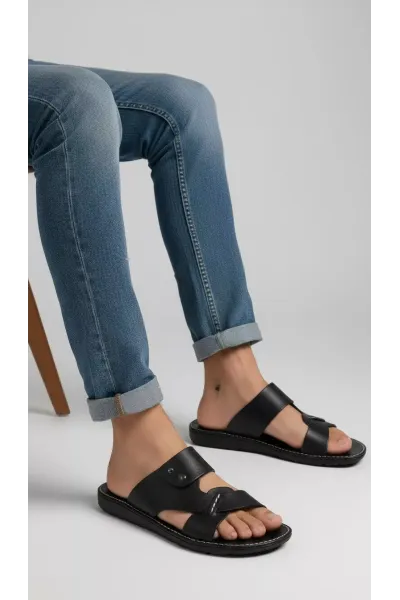 Mules pour Homme à Brides Ajourées et Rivets Métalliques | Tunisie