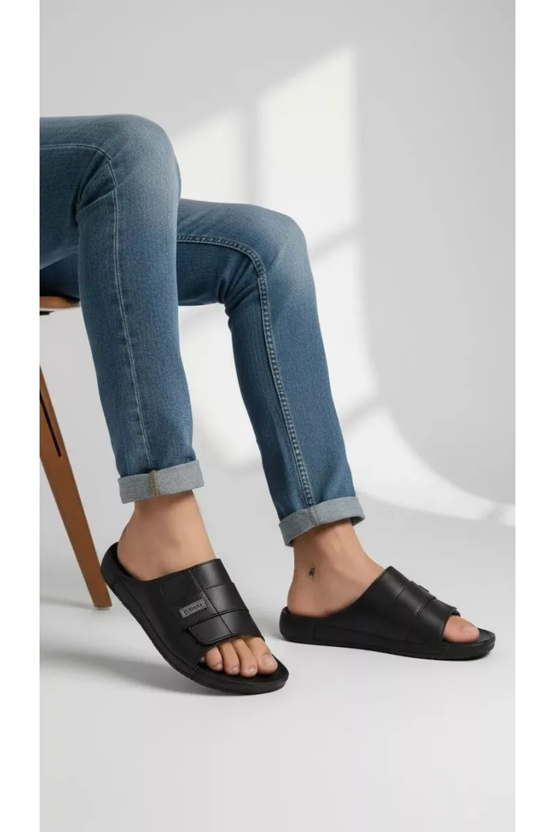 Mules pour Homme à Scratch Ajustable et Semelle Confort | Tunisie