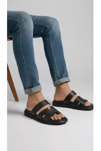 Mules pour Homme à Double Bride et Découpe Graphique | Tunisie