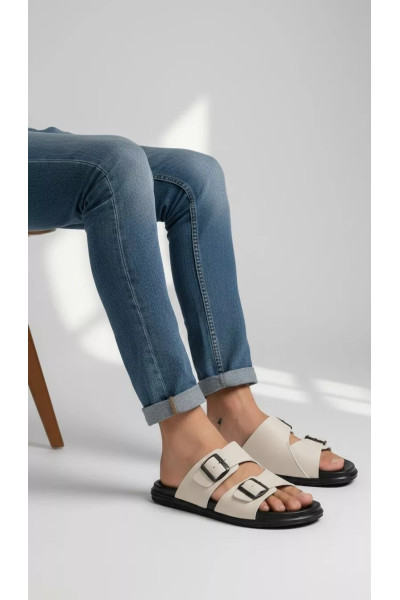 Mules pour Homme à Brides Croisées et Doubles Boucles | Tunisie