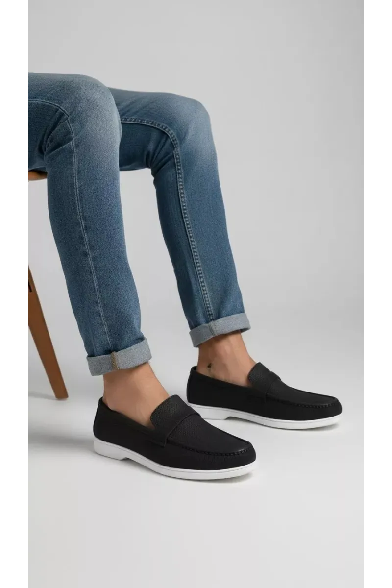 Chaussures Mocassins Homme Bimatière à Semelle Sneaker | Tunisie