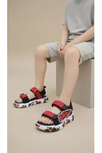Sandales Garçon à Scratchs Style Streetwear | Tunisie