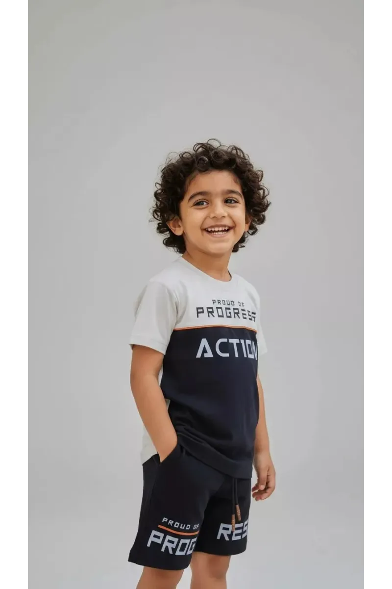 Ensemble Été Garçon Action - T-shirt & Short Sportswear | Tunisie