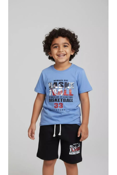 Ensemble Été Garçon Basketball 33 - T-shirt & Short Sport | Tunisie