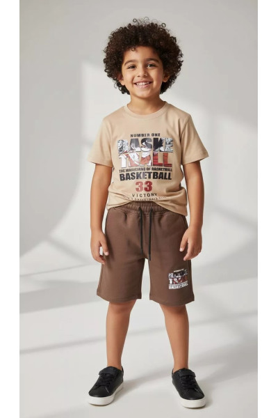 Ensemble Été Garçon Basketball 33 - T-shirt & Short Sport | Tunisie