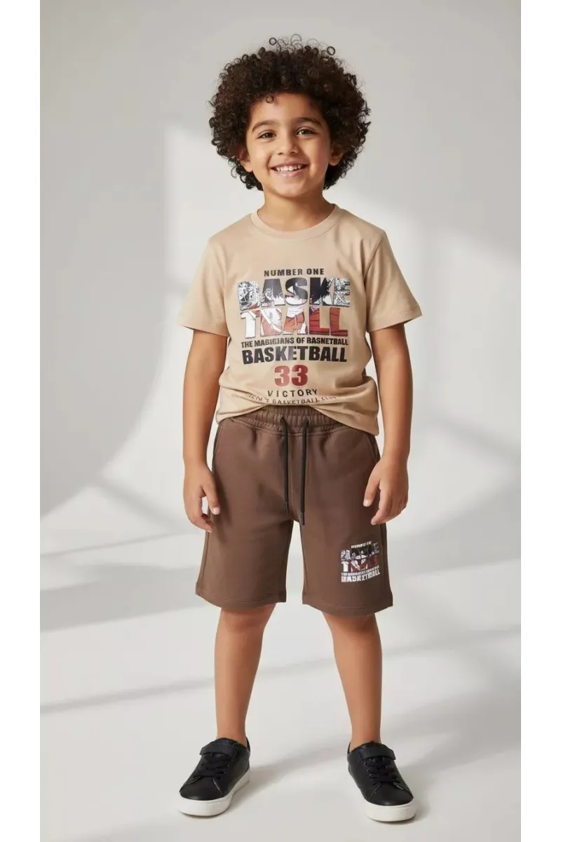 Ensemble Été Garçon Basketball 33 - T-shirt & Short Sport | Tunisie