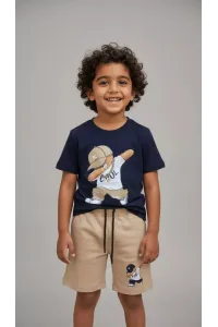 Ensemble Été Garçon Dabbing Teddy - T-shirt & Bermuda Molleton | Tunisie